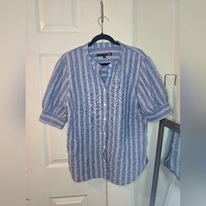 Veronica Beard Jeans striped blouse size large